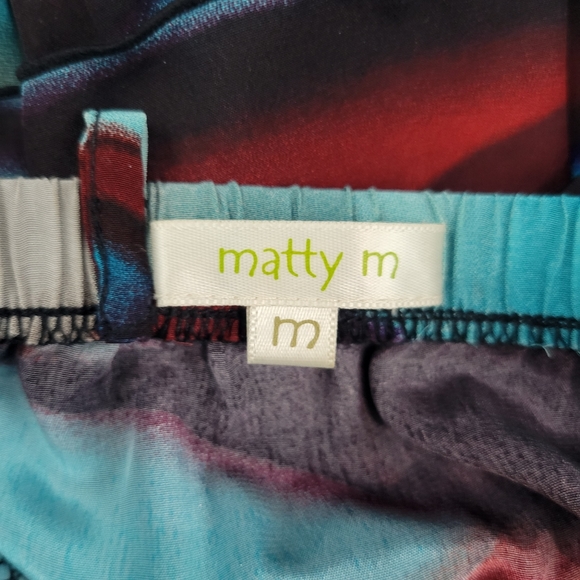 Matty M Silk Tye Dye Halter Top Size Medium - Picture 5 of 7